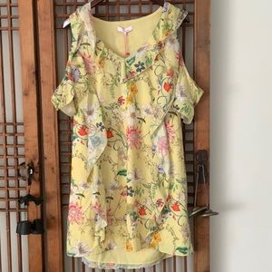 New Parker NYC yellow floral print dress